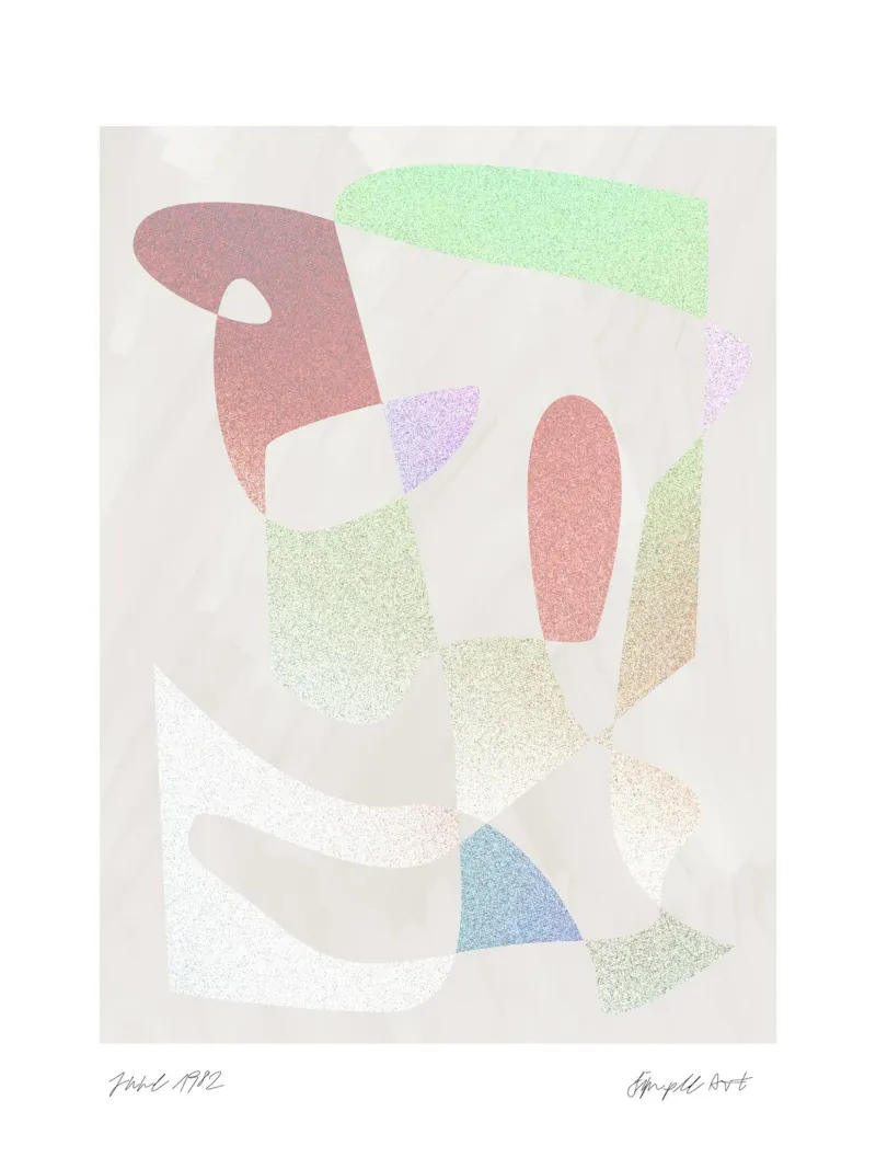 Simple Art Line No 12 poster con telaio in legno da treechild