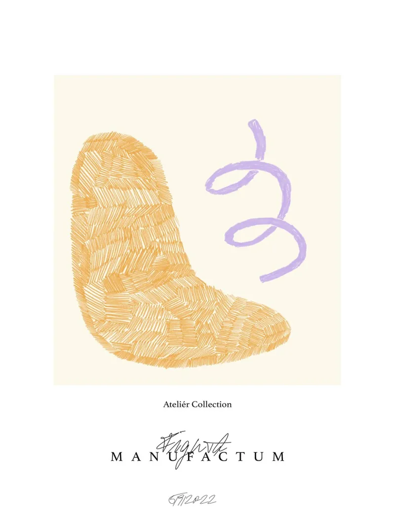 Simple Art Line No 13 poster con marco de plástico de treechild