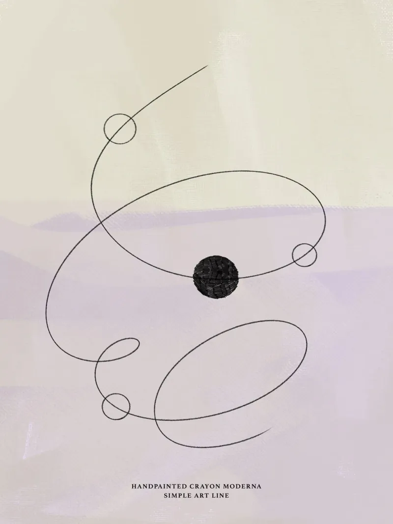 Simple Art Line No 17 poster con telaio in alluminio da treechild