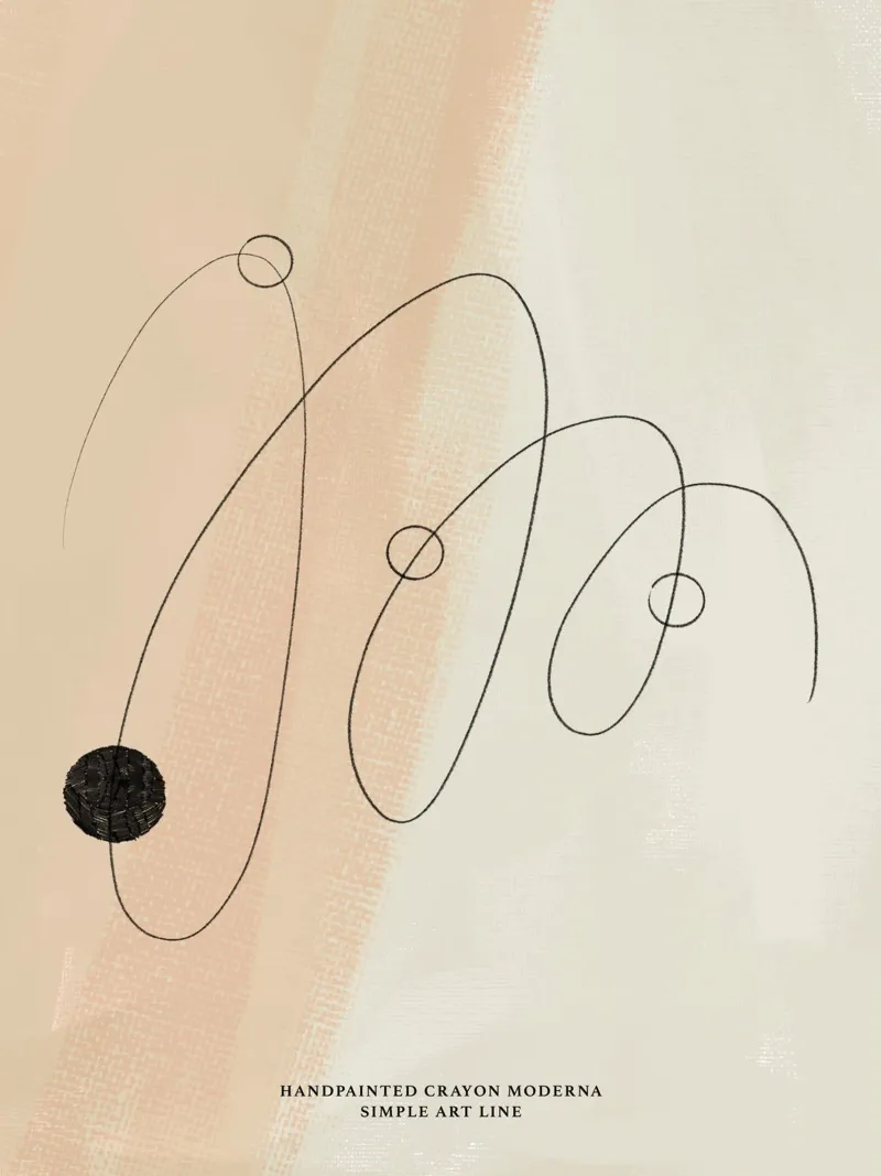 Simple Art Line No 18 poster con telaio in alluminio da treechild