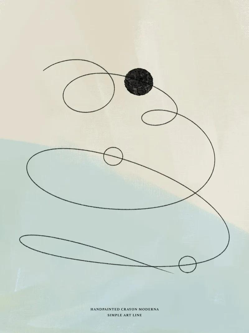 Simple Art Line No 19 poster con telaio in alluminio da treechild
