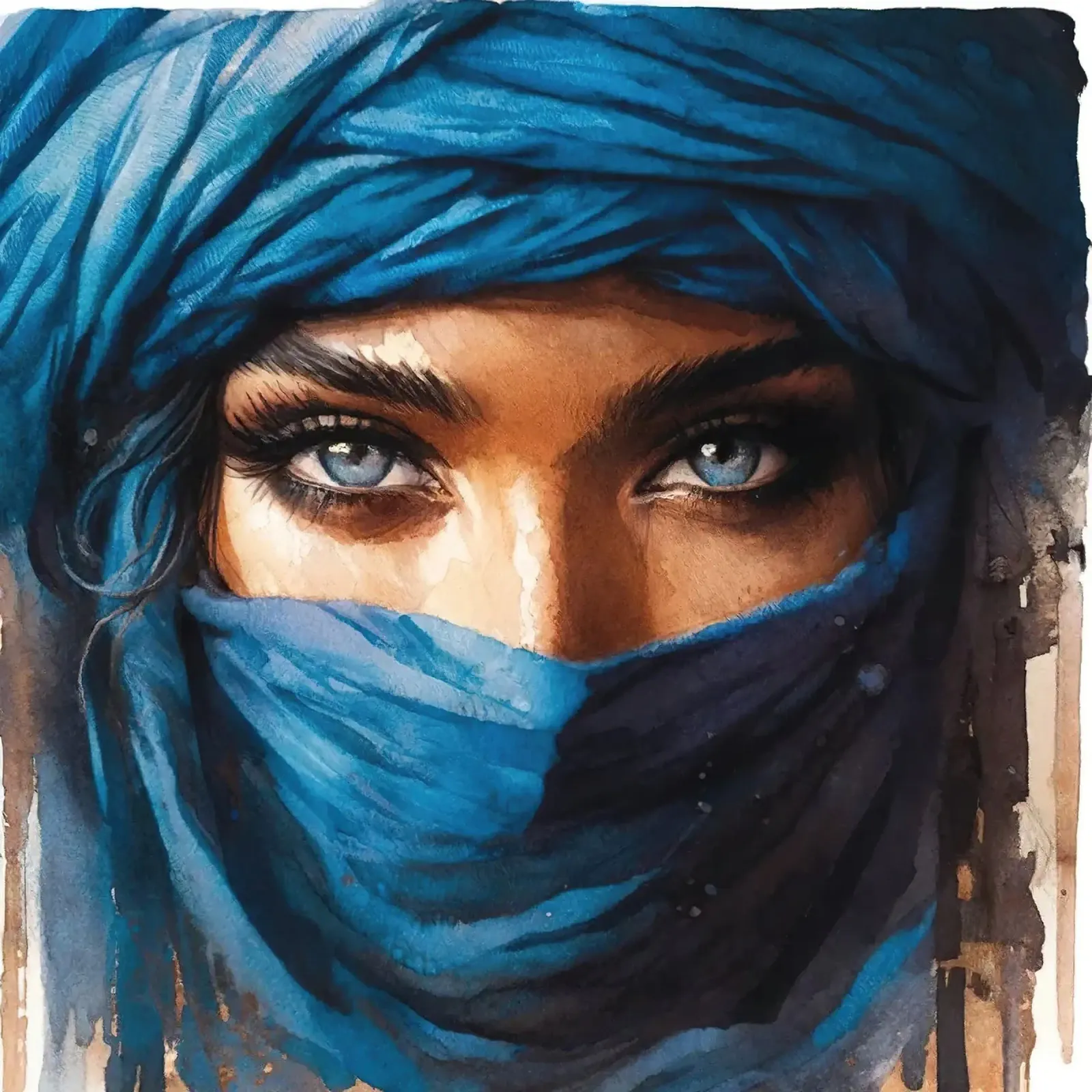 Poderosa mujer tuareg poster de Chromatic Fusion Studio