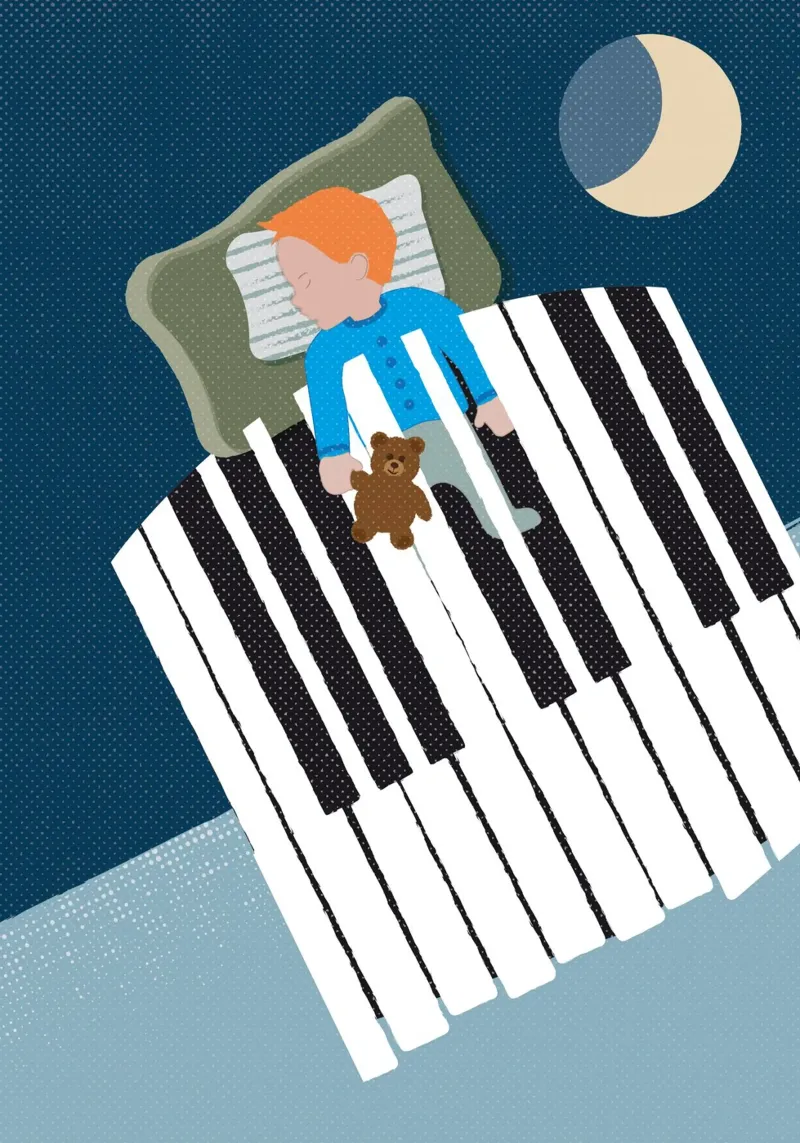 Sleep Well poster con telaio in alluminio da lazydaypaper