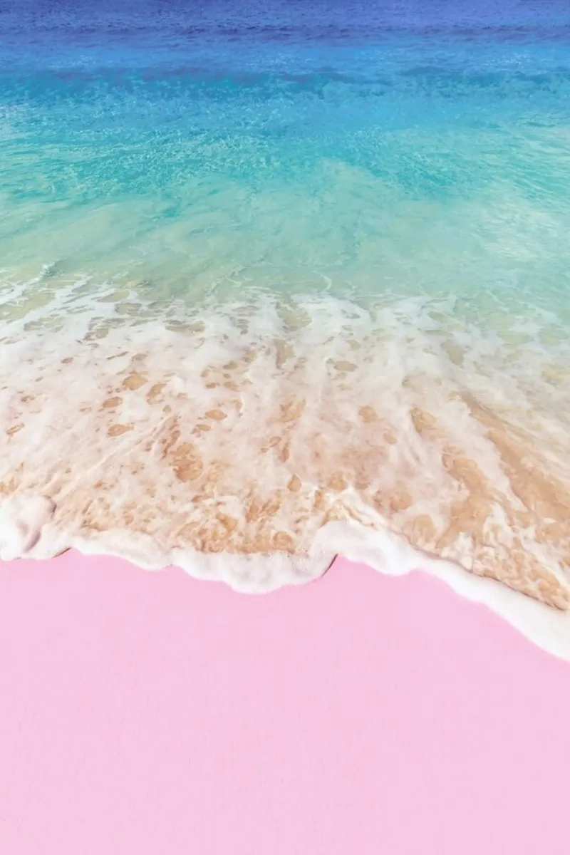 Pink Sand poster con telaio in alluminio da Paul Fuentes Design
