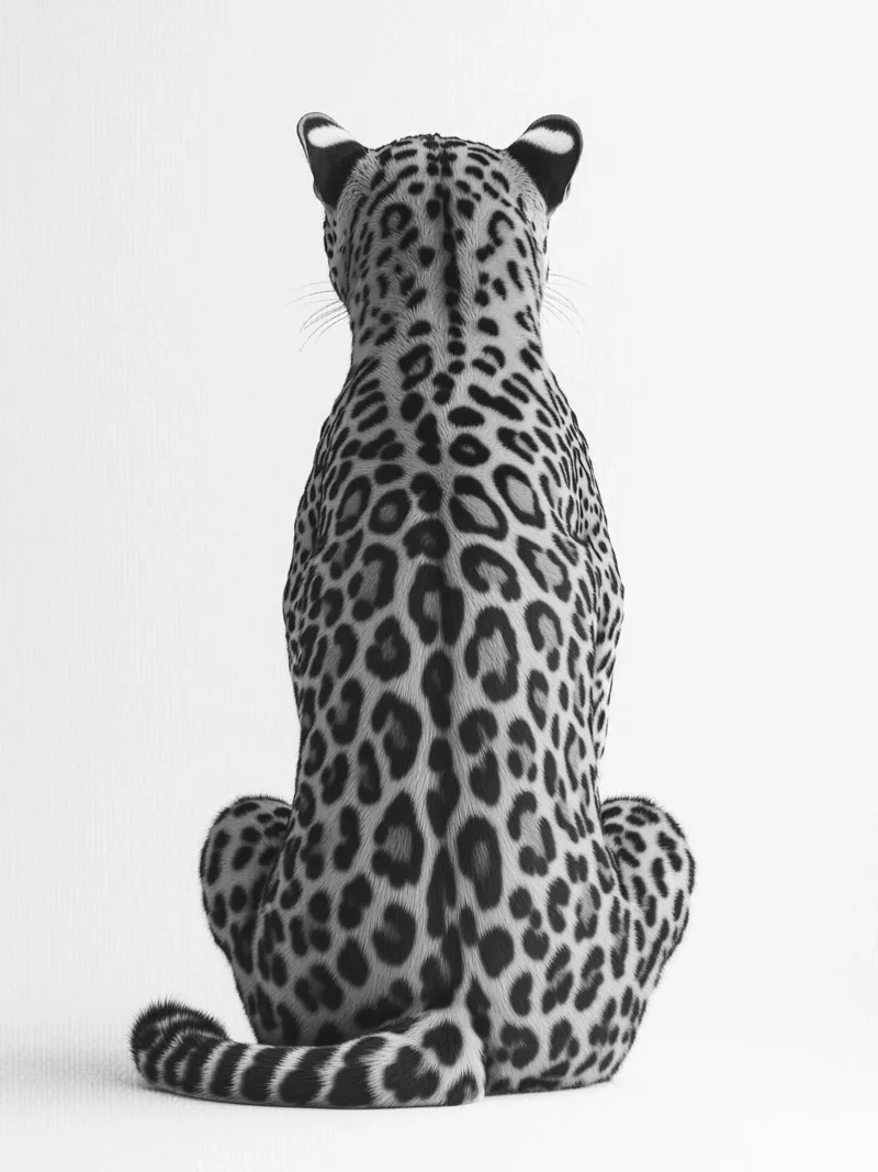 B&N Leopardo a riposo pellicola backlit da Carinaprint