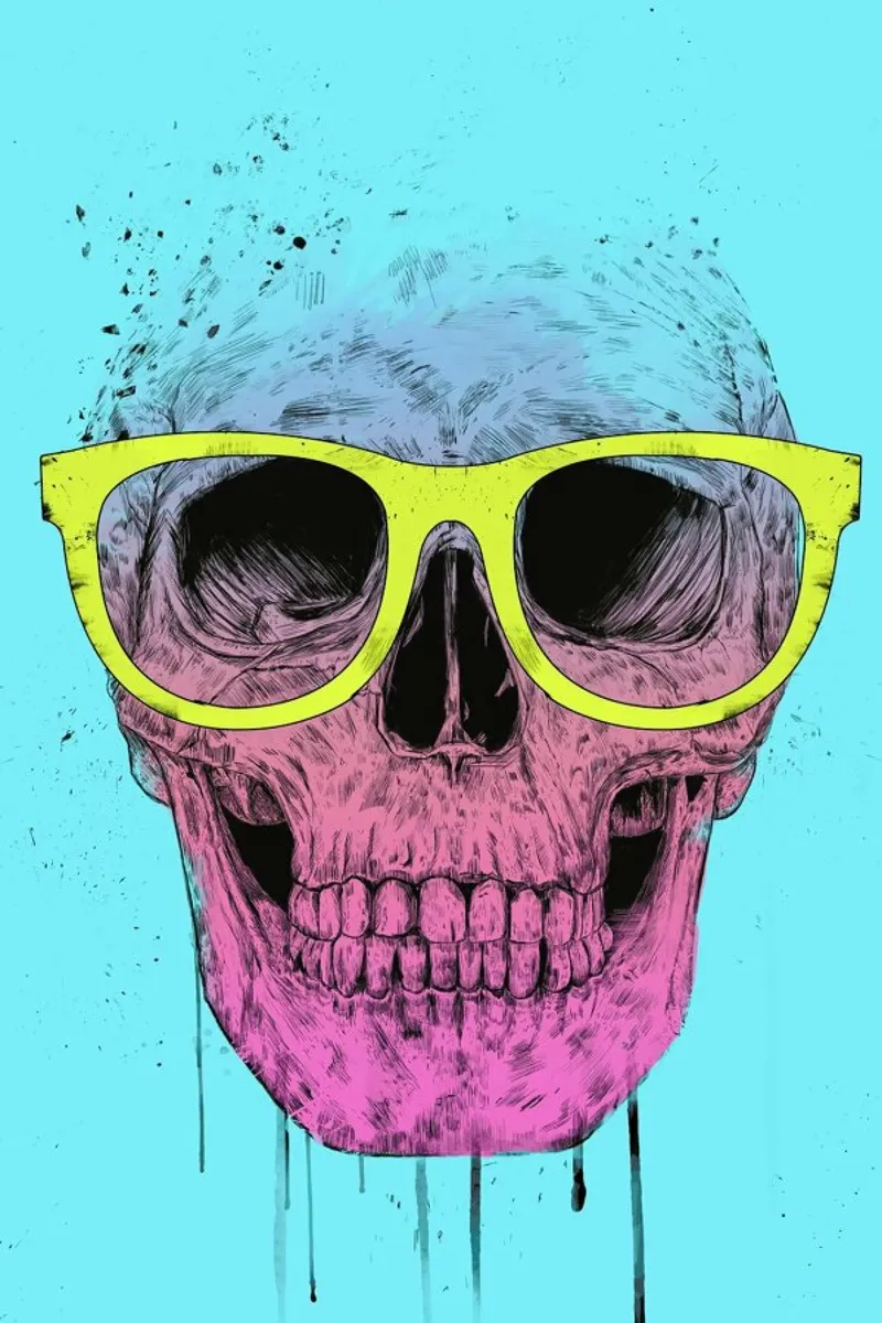 Pop Art Skull pellicola backlit da Balazs Solti