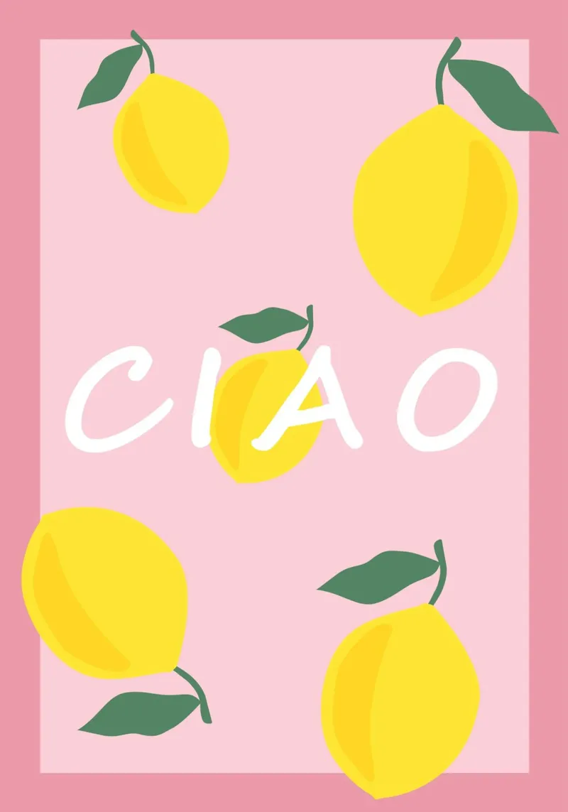 CIAO Zitronen-Sommerkunst Hahnemühle von pdigitalprints
