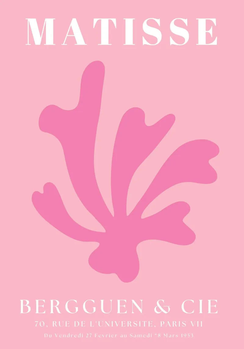 Henri Matisse Abstract Pink Art plexiglas de pdigitalprints