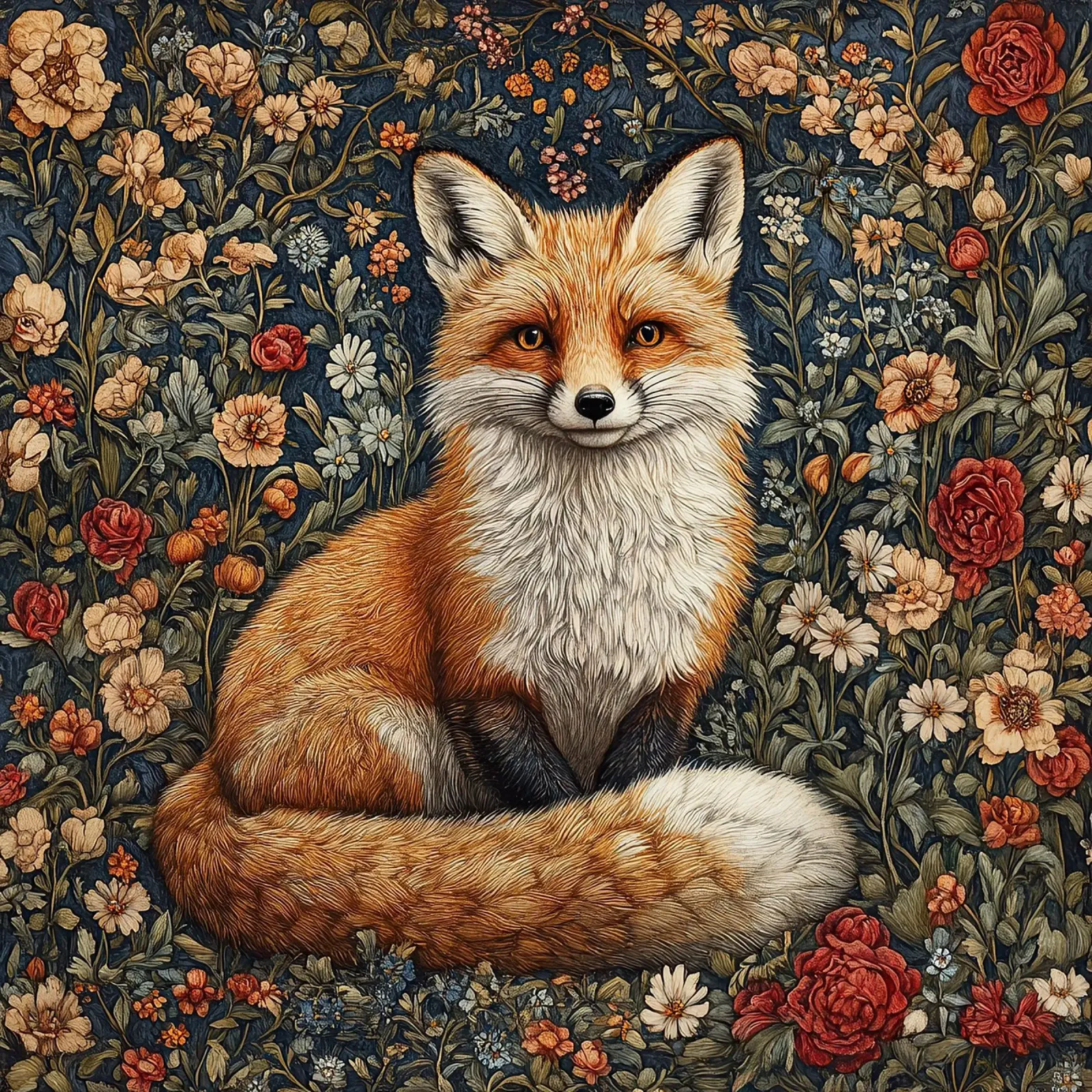 William Morris "Il timido re della foresta". poster da Botanical Art Studio