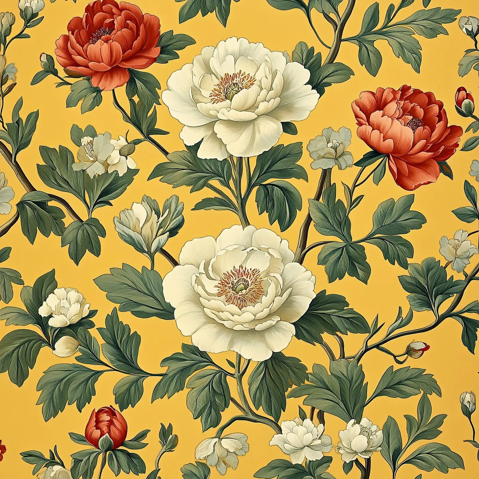 William Morris "Floral Symphony" canvas by Botanical Art Studio