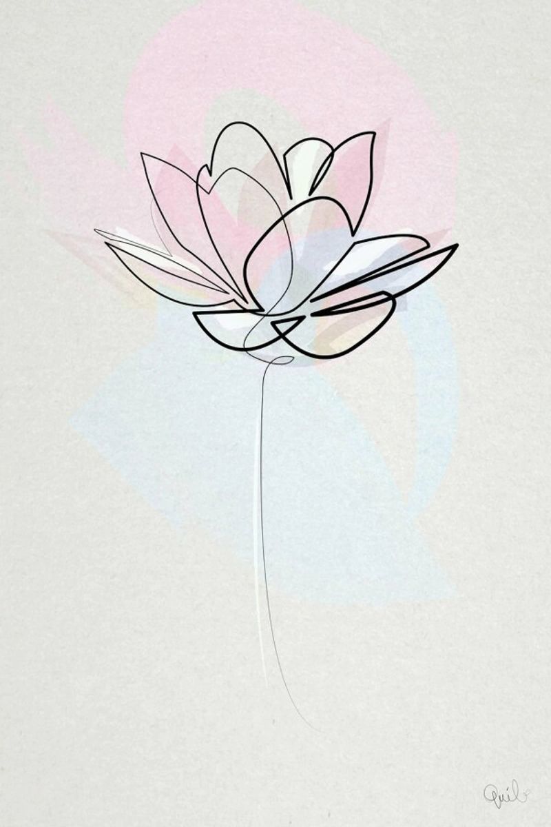 One Line Lotus pellicola backlit da Quibe