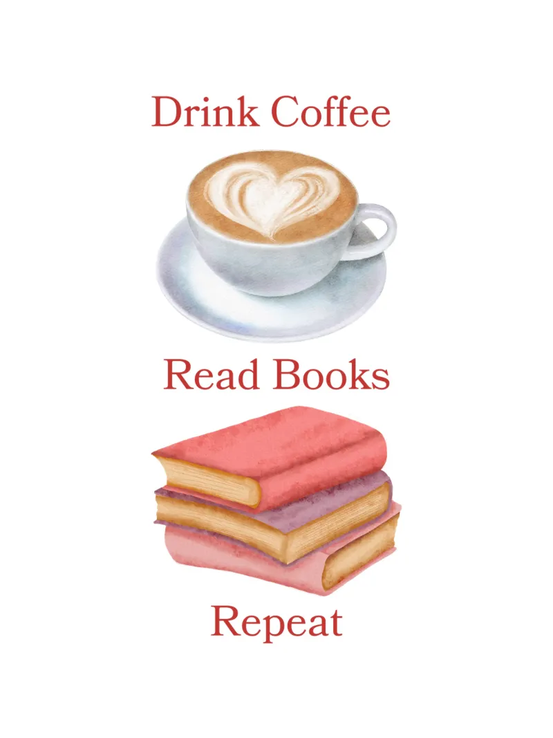 Drink Coffee Read Books Repeat pellicola backlit da FABOArt