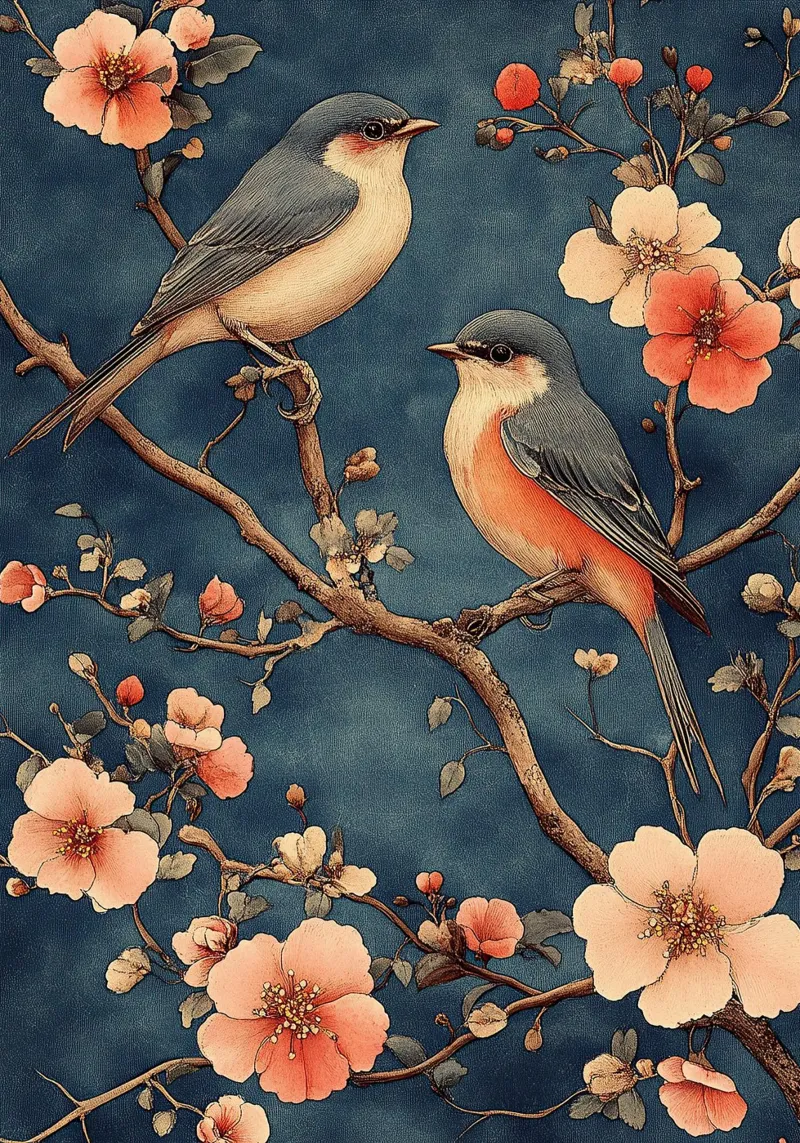 William Morris "Uccelli in un mare di vite" alluminio dibond da Botanical Art Studio