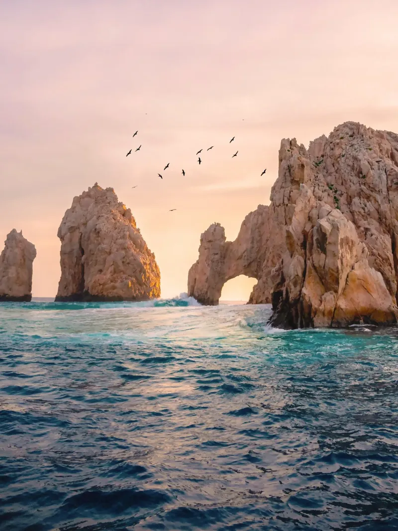 The Arch of Cabo San Lucas, Baja California Sur poster con telaio in legno da Dagmar Pels