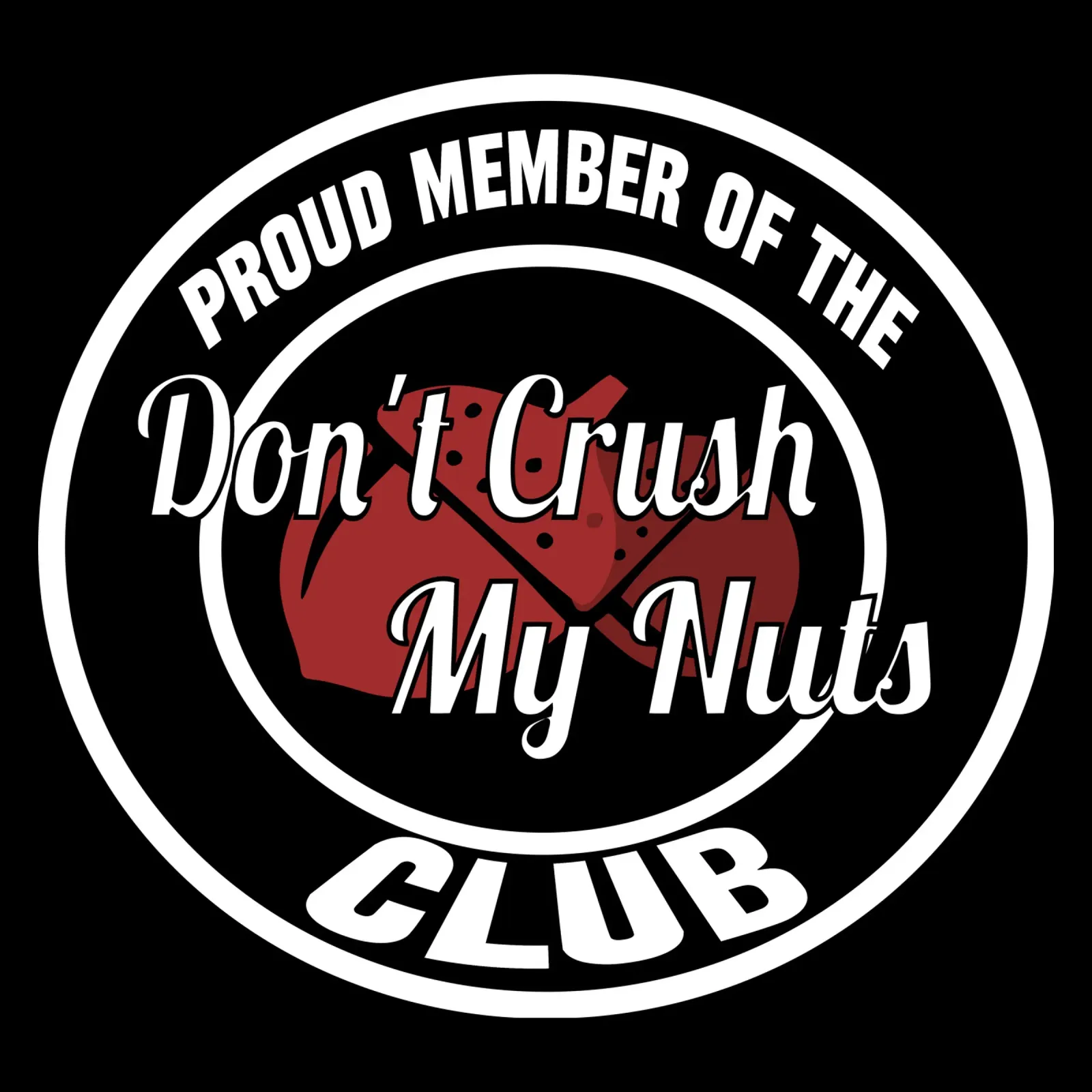 Don't Crush My Nuts Funny Offensive (N'écrasez pas mes noix) poster avec cadre en plastique de sillyindustries