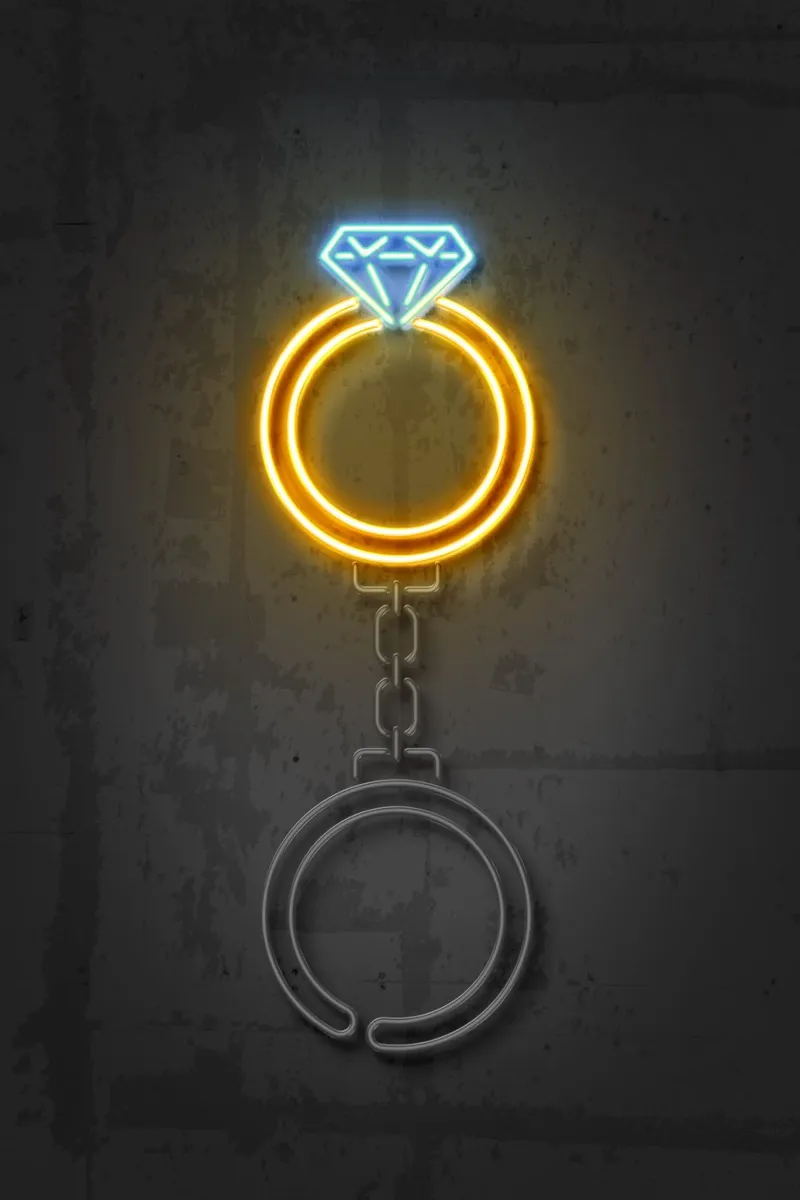 Diamond Ring poster con telaio in alluminio da Octavian