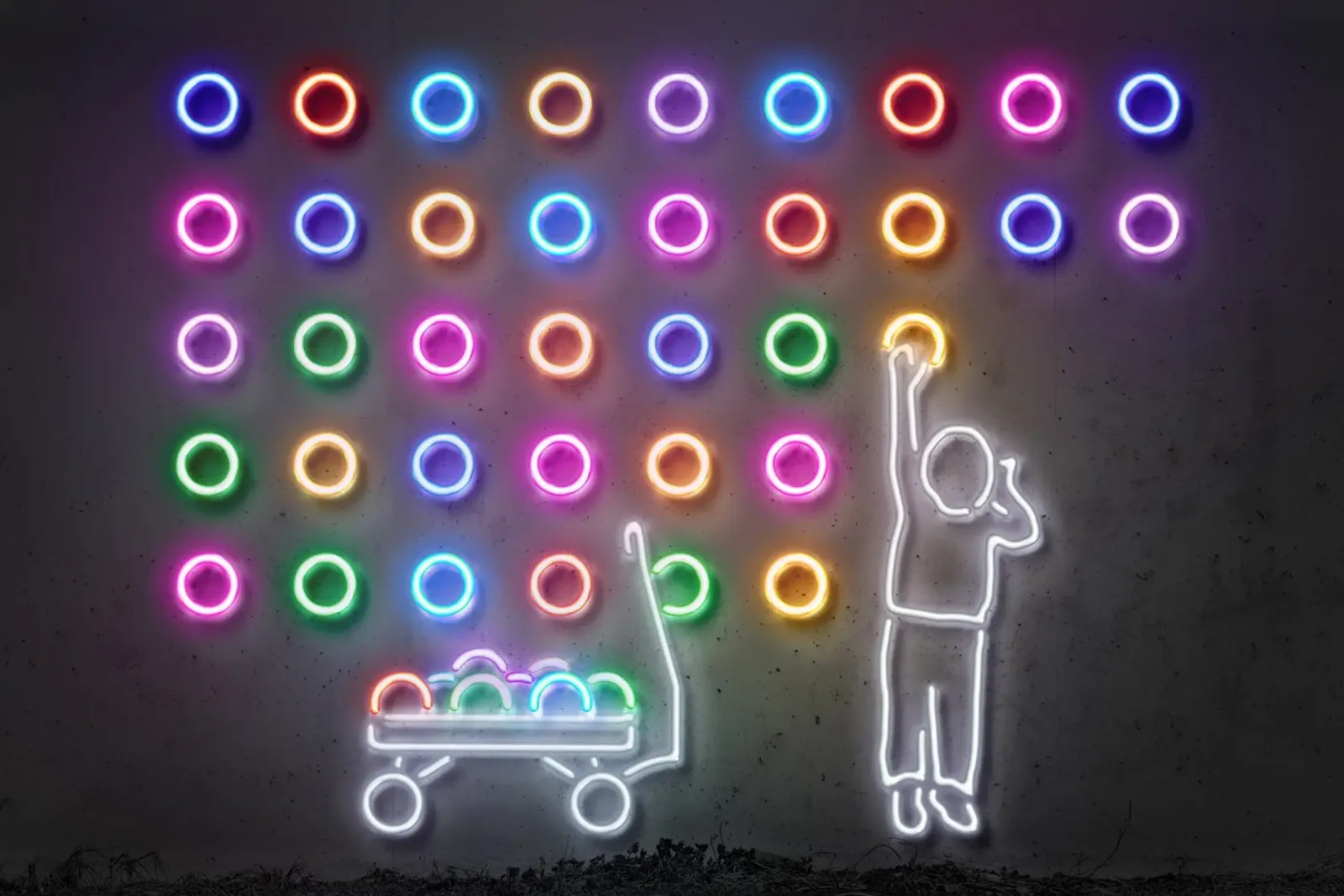 Dots poster con telaio in plastica da Octavian