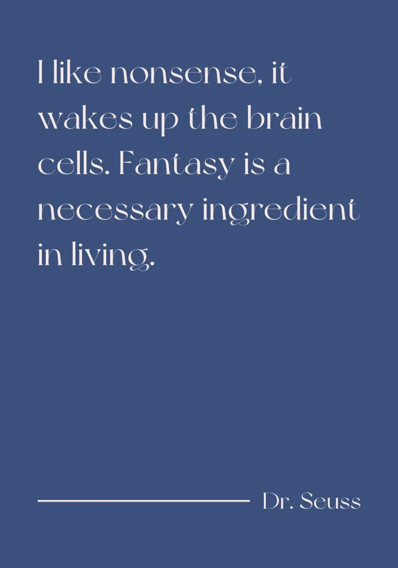 I like nonesense, it wakes up the brain quote poster with wooden frame by Paigaam Studio