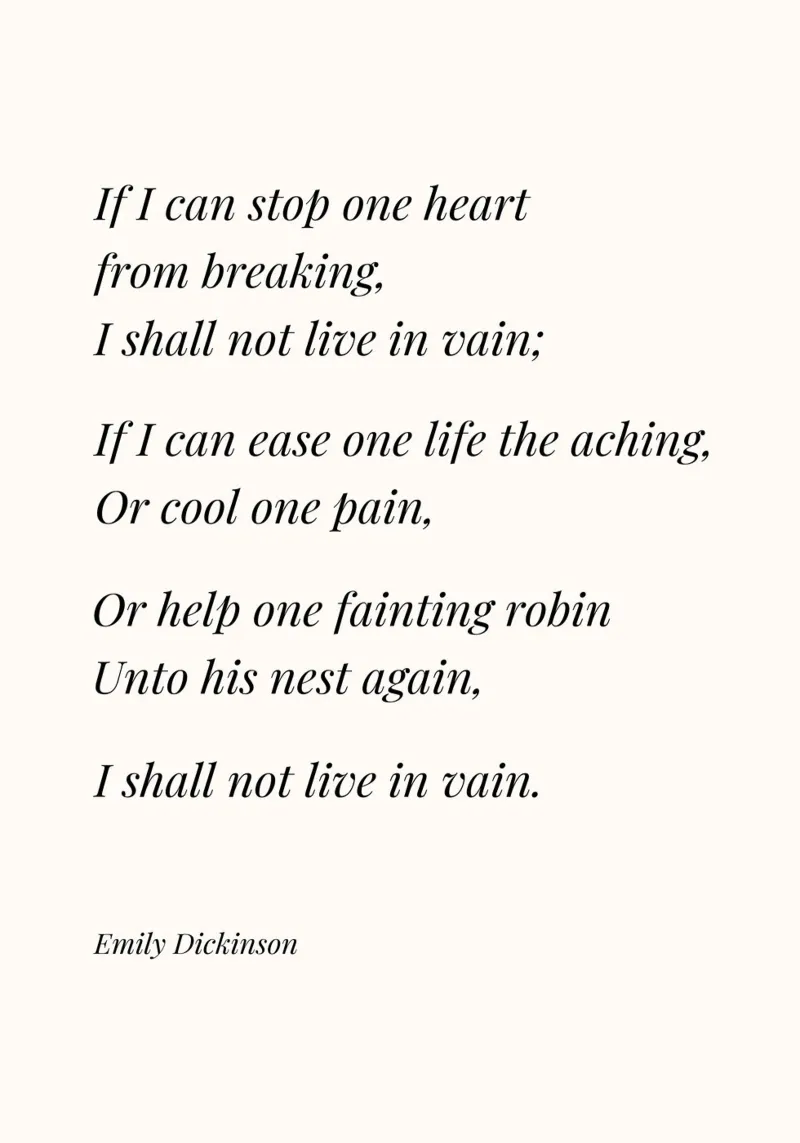 If I can stop one heart from breaking Poem (Vintage Edition) canvas with Floater frame by Paigaam Studio