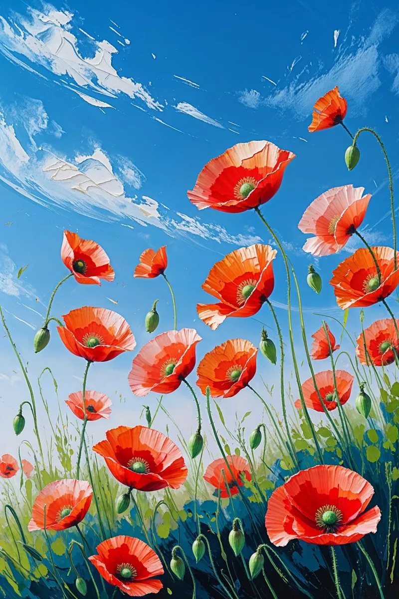 The Radiance of Wild Poppies carta hahnemühle da AlbertKlee