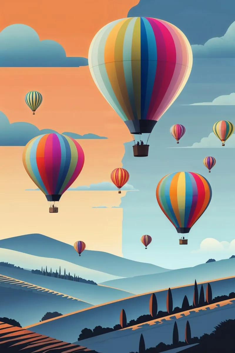 A Sky Filled with Dreamy Balloons plexiglass da AlbertKlee