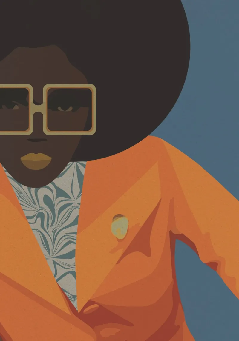 Swinging Africa Nr. 02 poster con telaio in alluminio da lazydaypaper