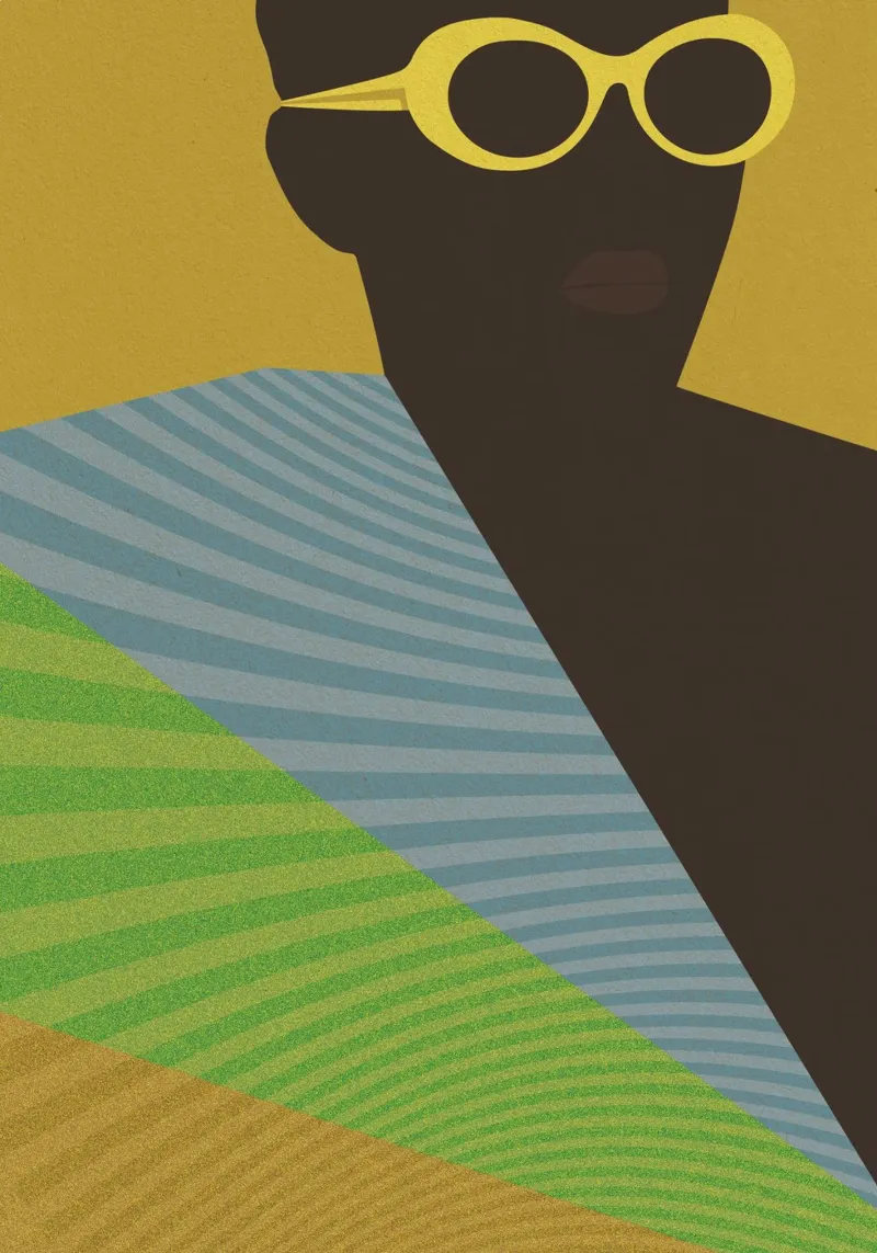Swinging Africa Nr. 03 poster con telaio in alluminio da lazydaypaper