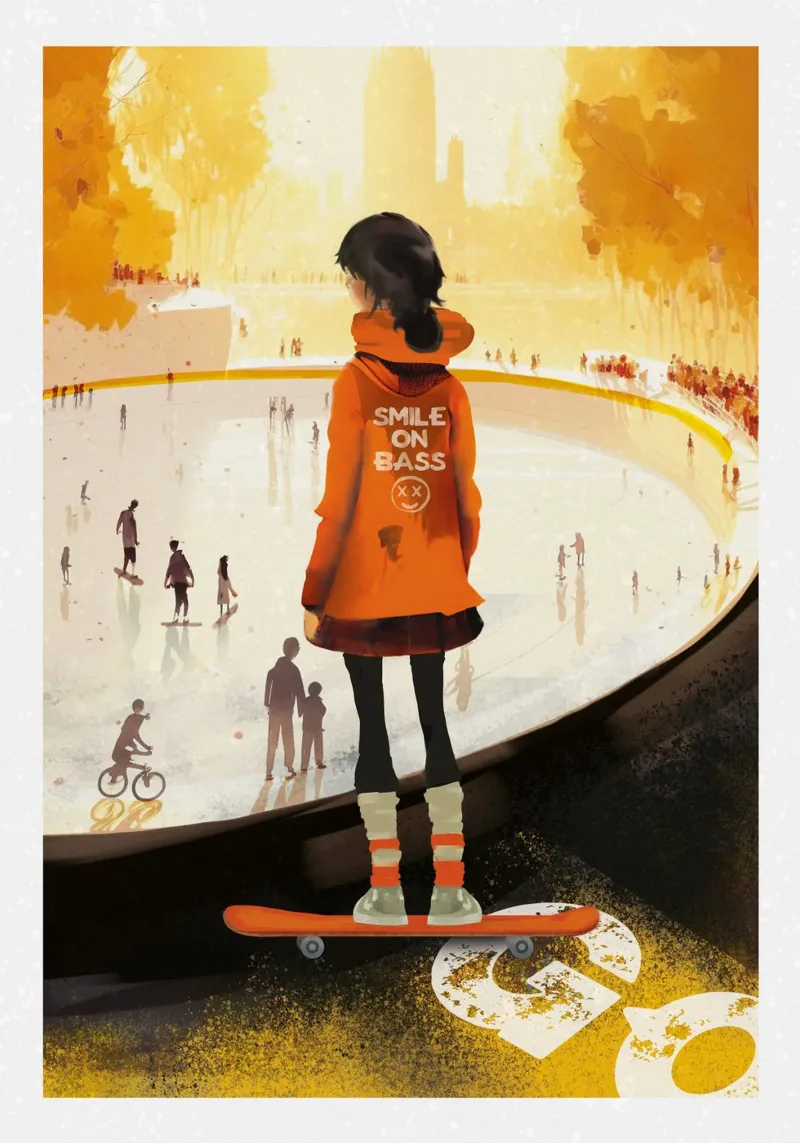 Skater Girl poster da lazydaypaper