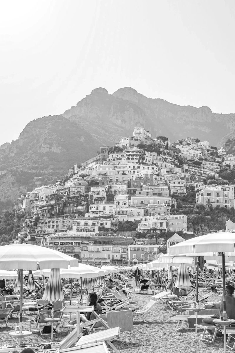 Positano in bianco e nero pellicola backlit da Henrike Schenk Photography