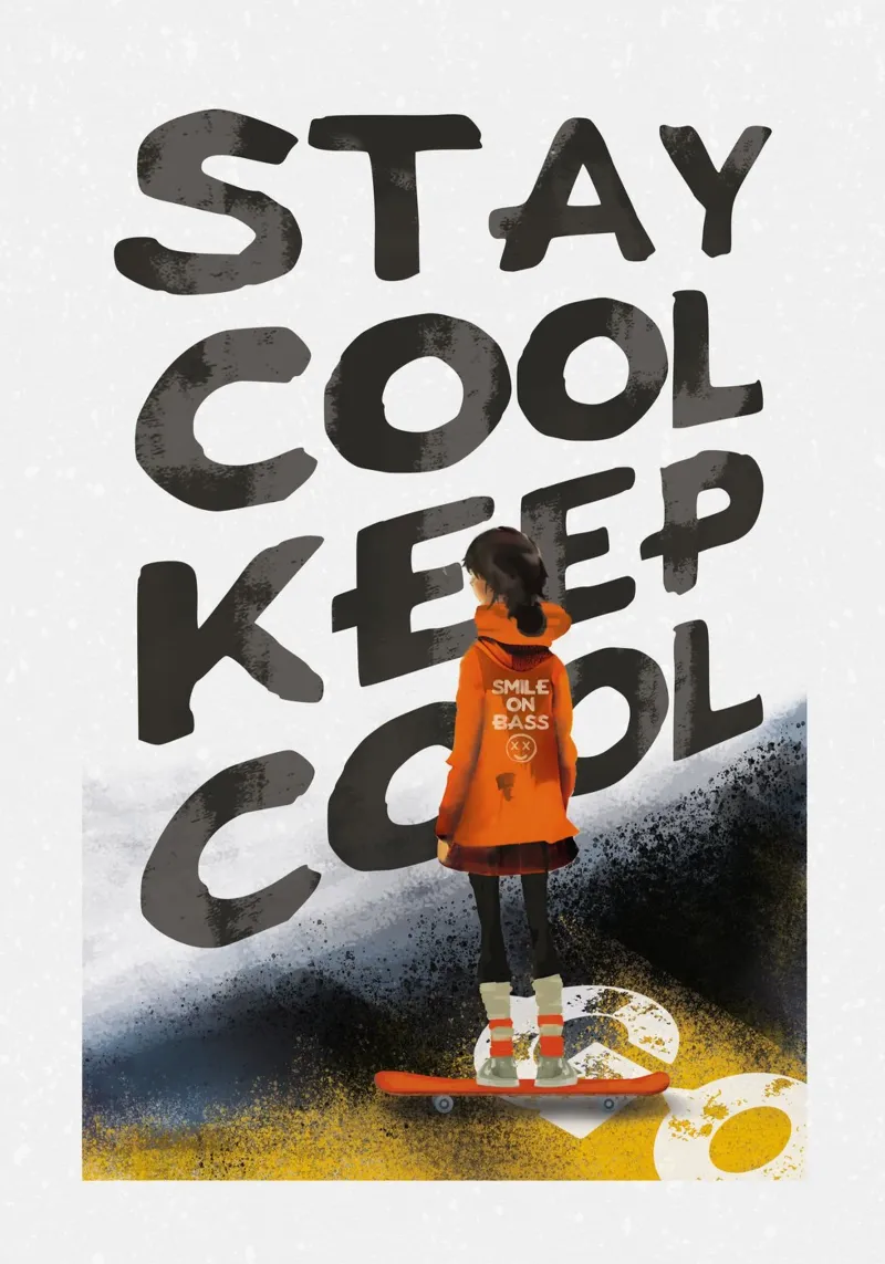 Skater Girl Sty Cool poster da lazydaypaper