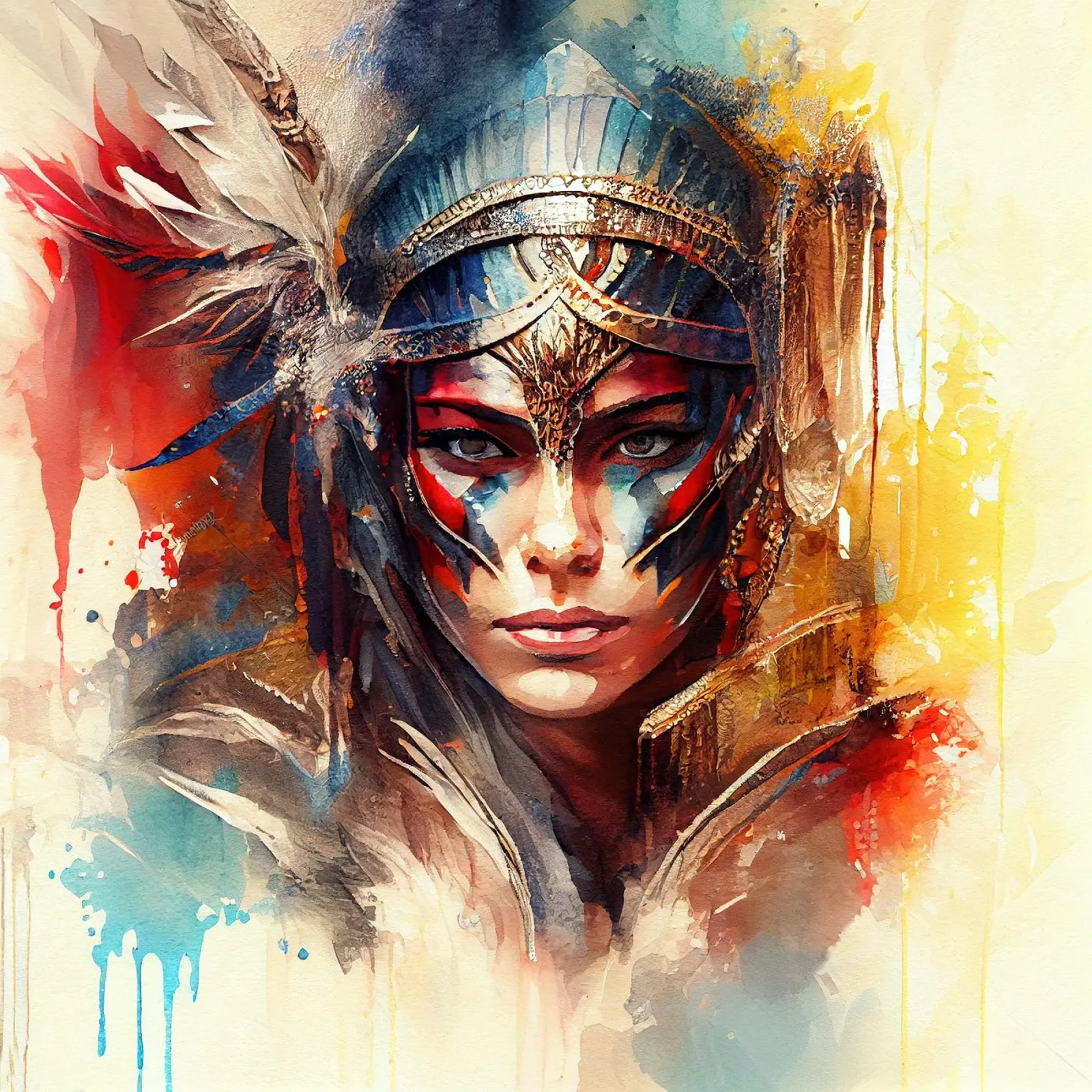 Poderosa mujer guerrera metacrilato de Chromatic Fusion Studio