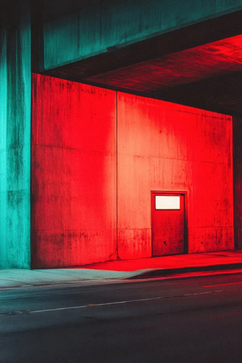 Portail Rouge: Linee e luci urbane pellicola backlit da By Night