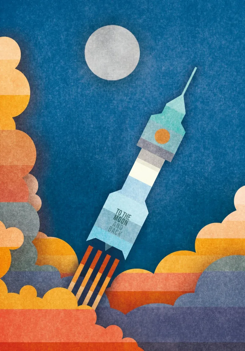 To The Moon And Back carta hahnemühle da lazydaypaper