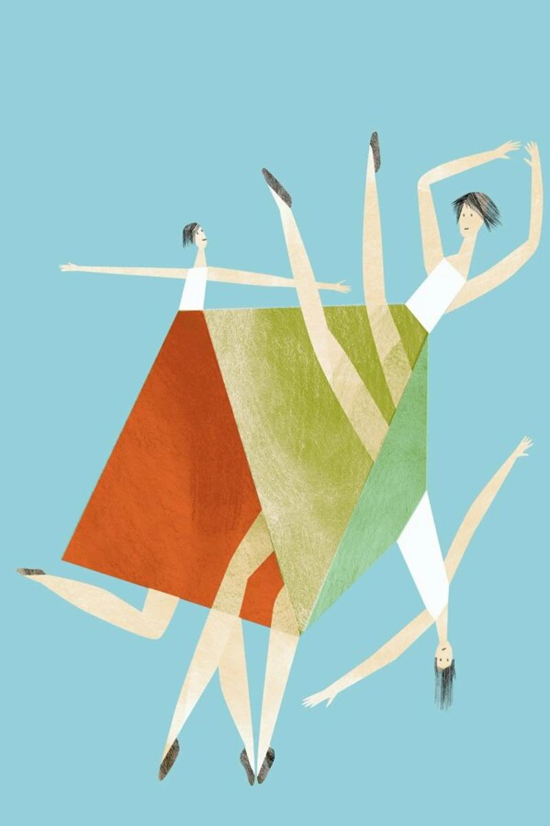 Dancing Blue poster by Monika Aichele