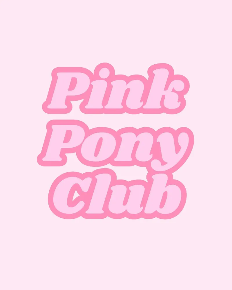 Pink Pony Club, Chappell Roan Poster, Songtexte, Pink Art Forex-Platte von Coquette Club