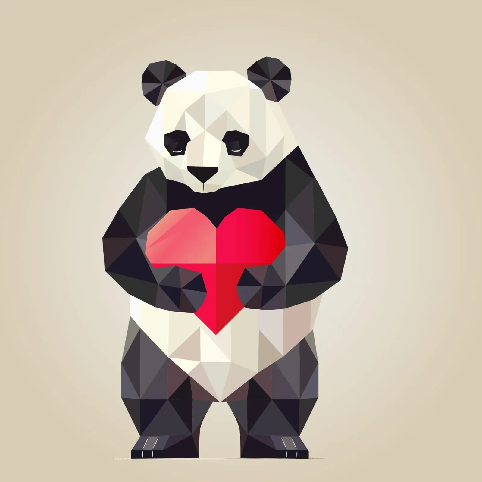 Panda con cuore - un simbolo di amore e armonia pellicola backlit da namosh