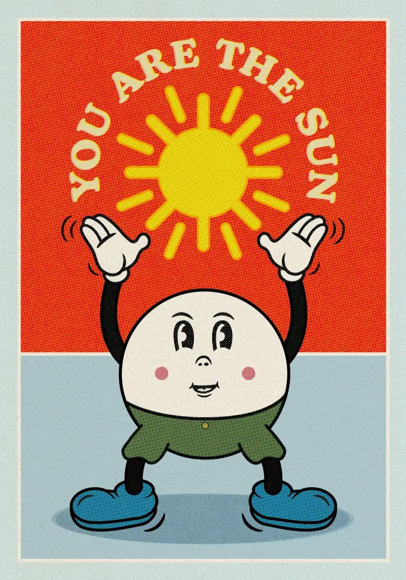 You Are The Sun acrylic glass by lazydaypaper