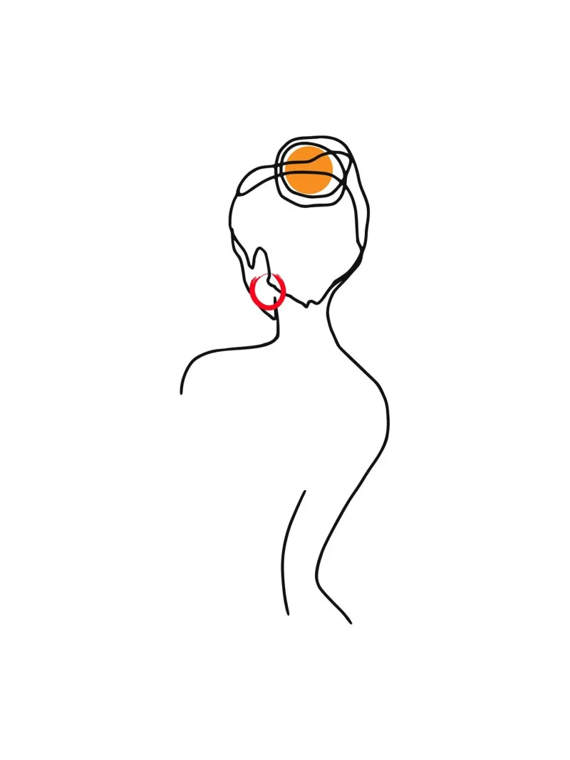 Donna nello stile di Lineart IV poster da ArtDesign by KBK