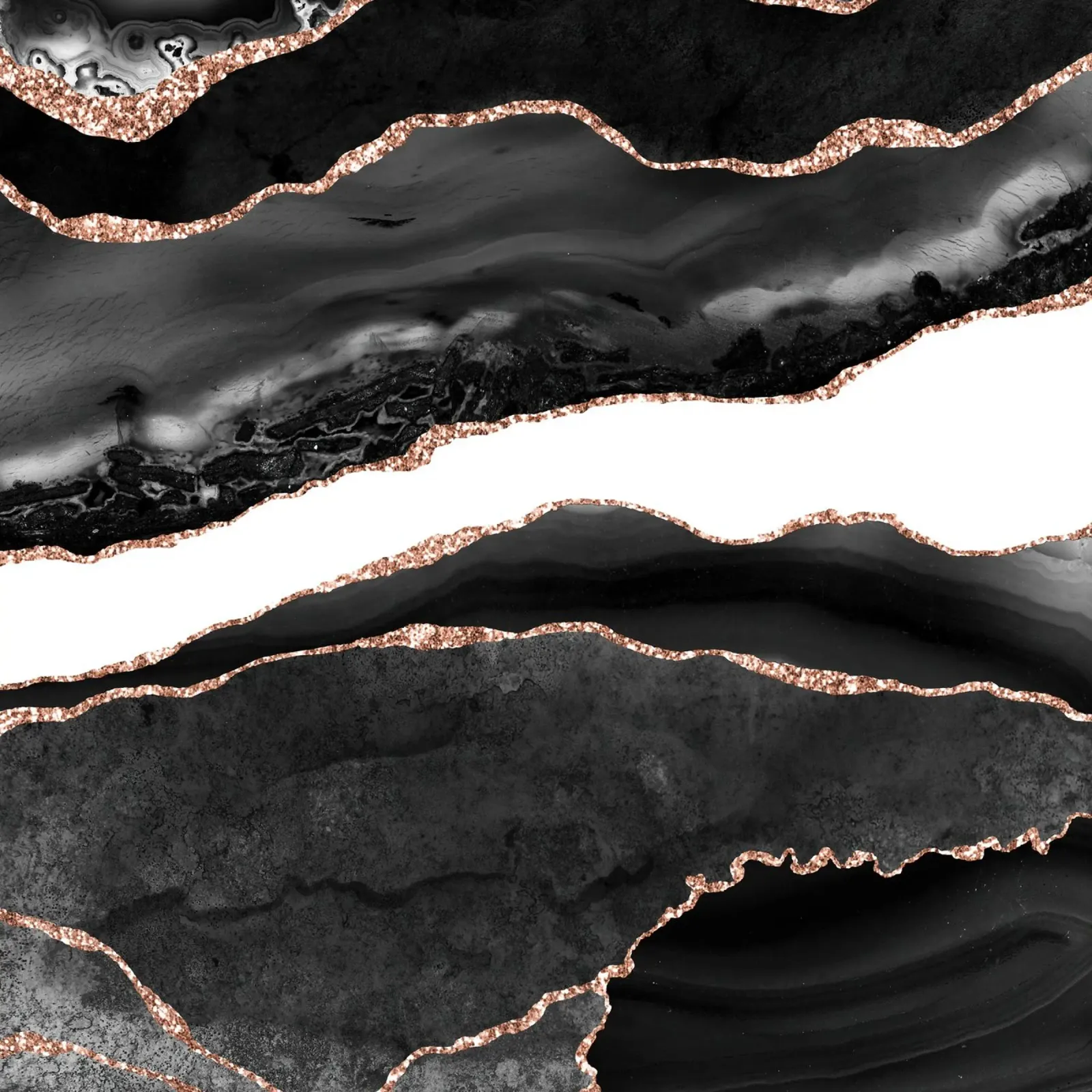 Texture agata nera e oro rosa 08 poster da Gemstone Textures