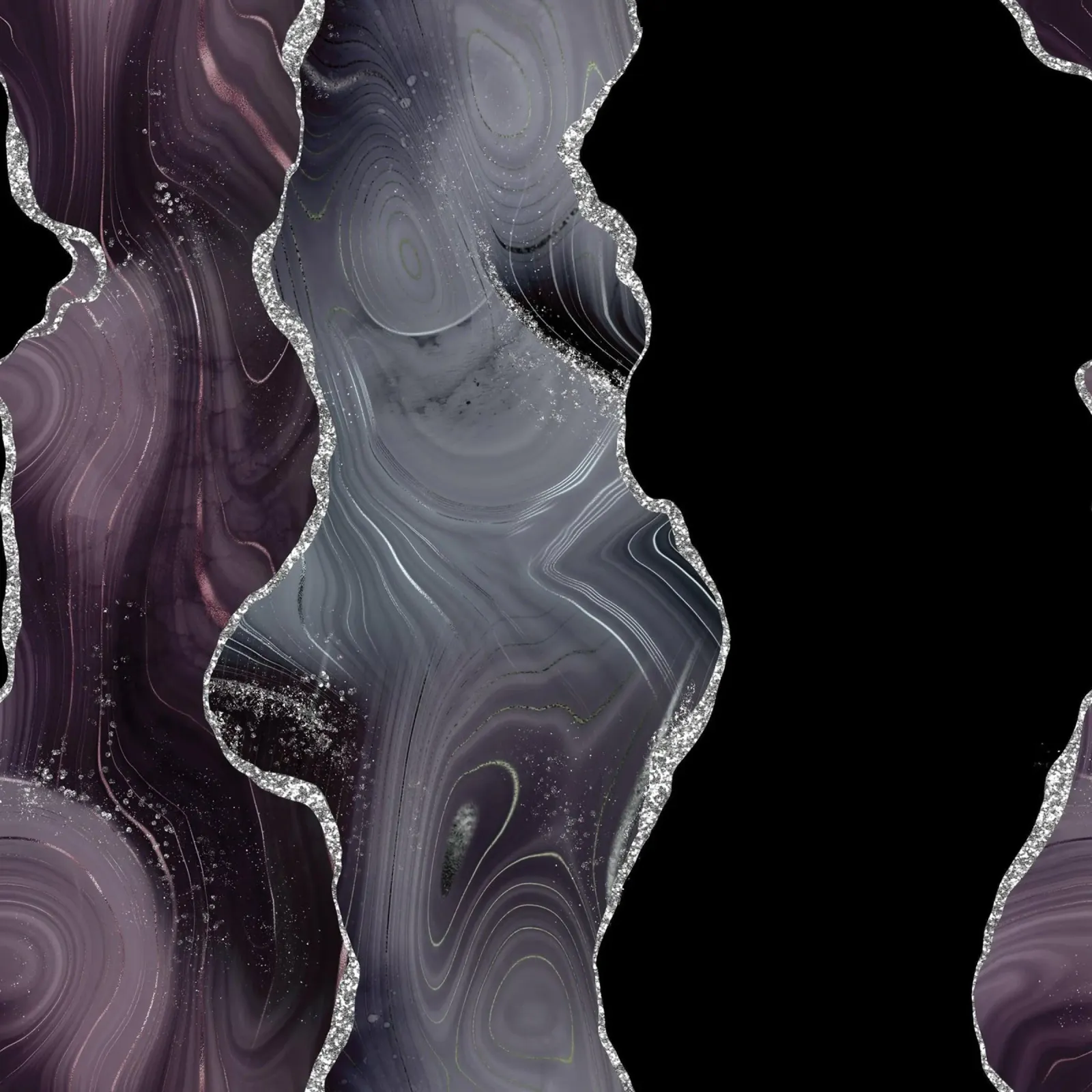 Texture Agata Glitterata Nera e Argento 02 pellicola backlit da Gemstone Textures