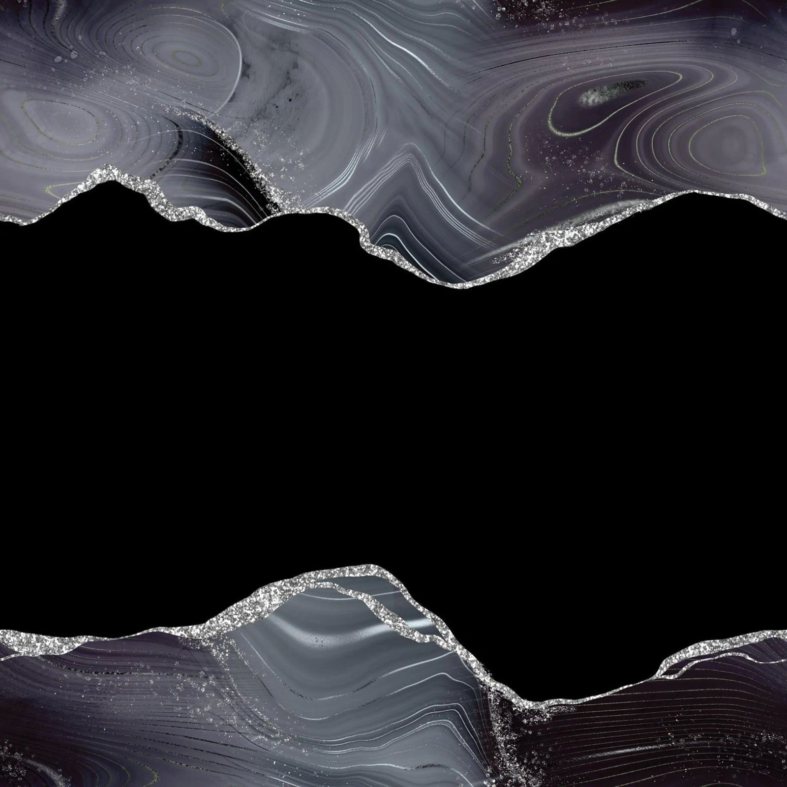 Texture Agata Glitterata Nera e Argento 04 plexiglass da Gemstone Textures