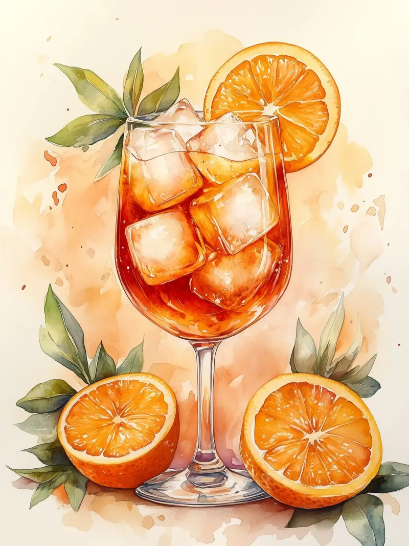 Cocktail all'arancia carta hahnemühle da Spice & Style