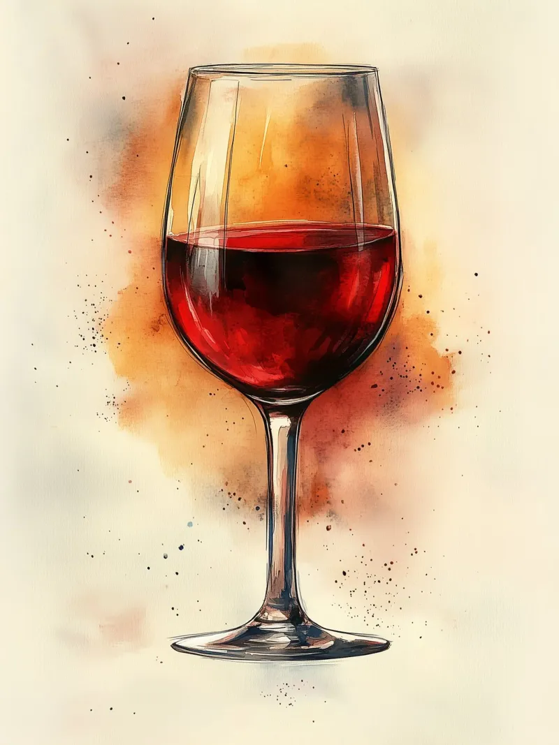 Glass of red wine alu-dibond by Spice & Style