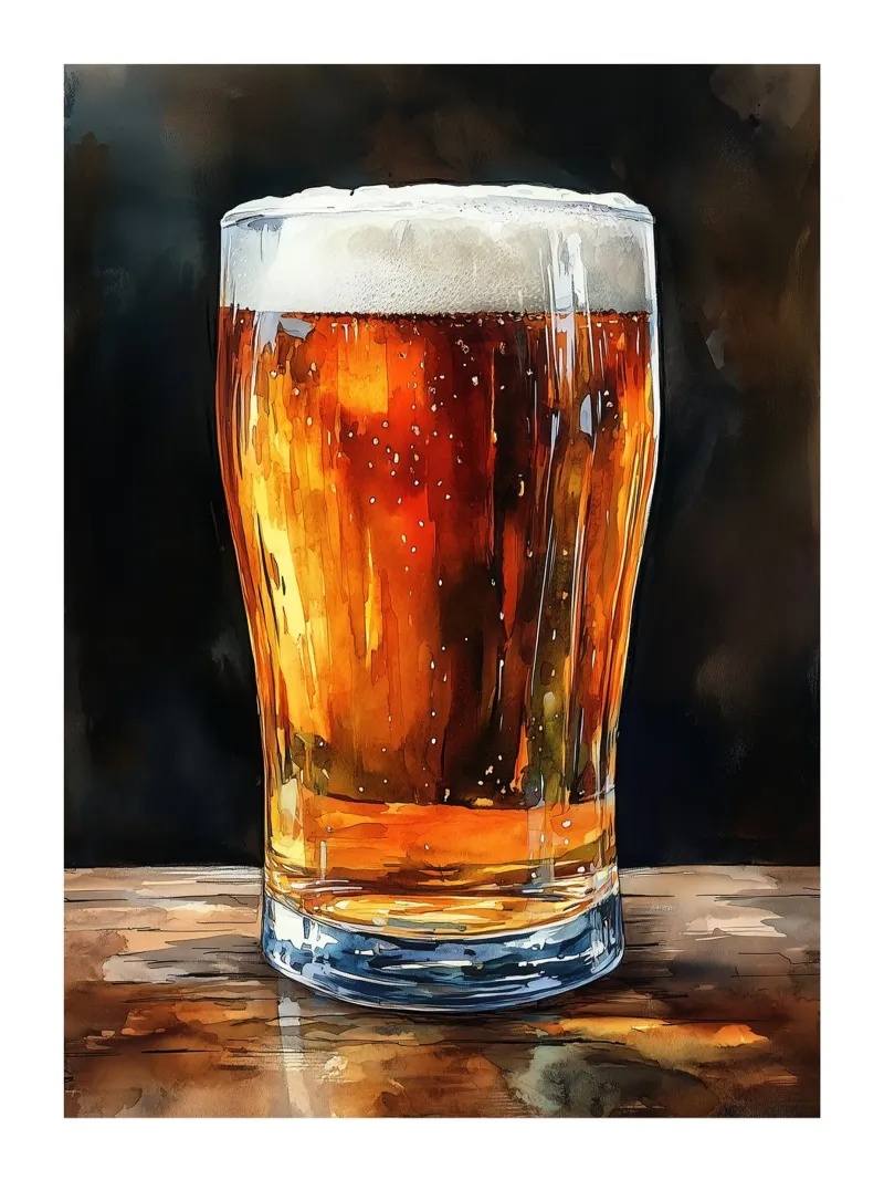 Bicchiere di birra poster da Spice & Style