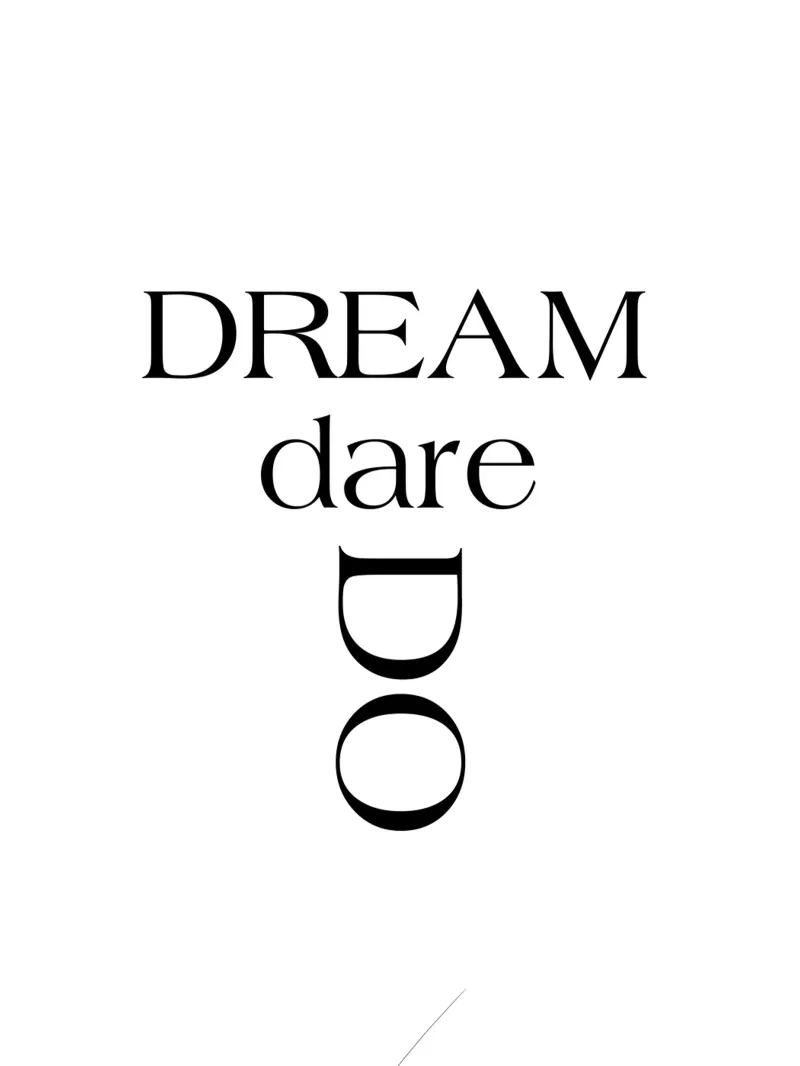 Dream Dare Do Simple Minimalist Elegant Typography canvas by YV TYPOGRAPHY