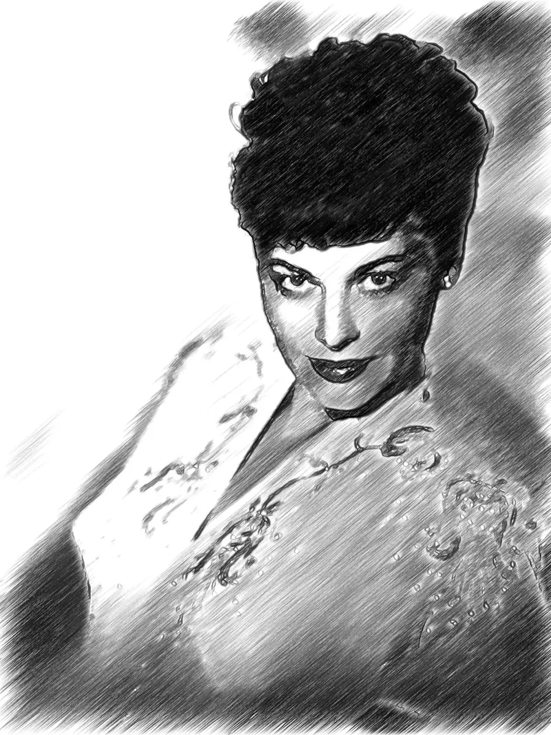 Ava Gardner a penna in bianco e nero pellicola backlit da Massimo Frascogna