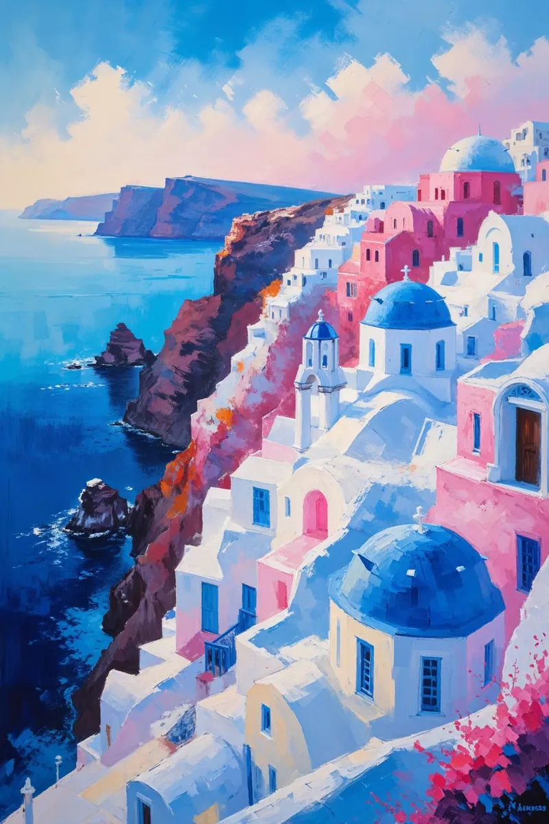 The Glow of Santorini plexiglass da AlbertKlee