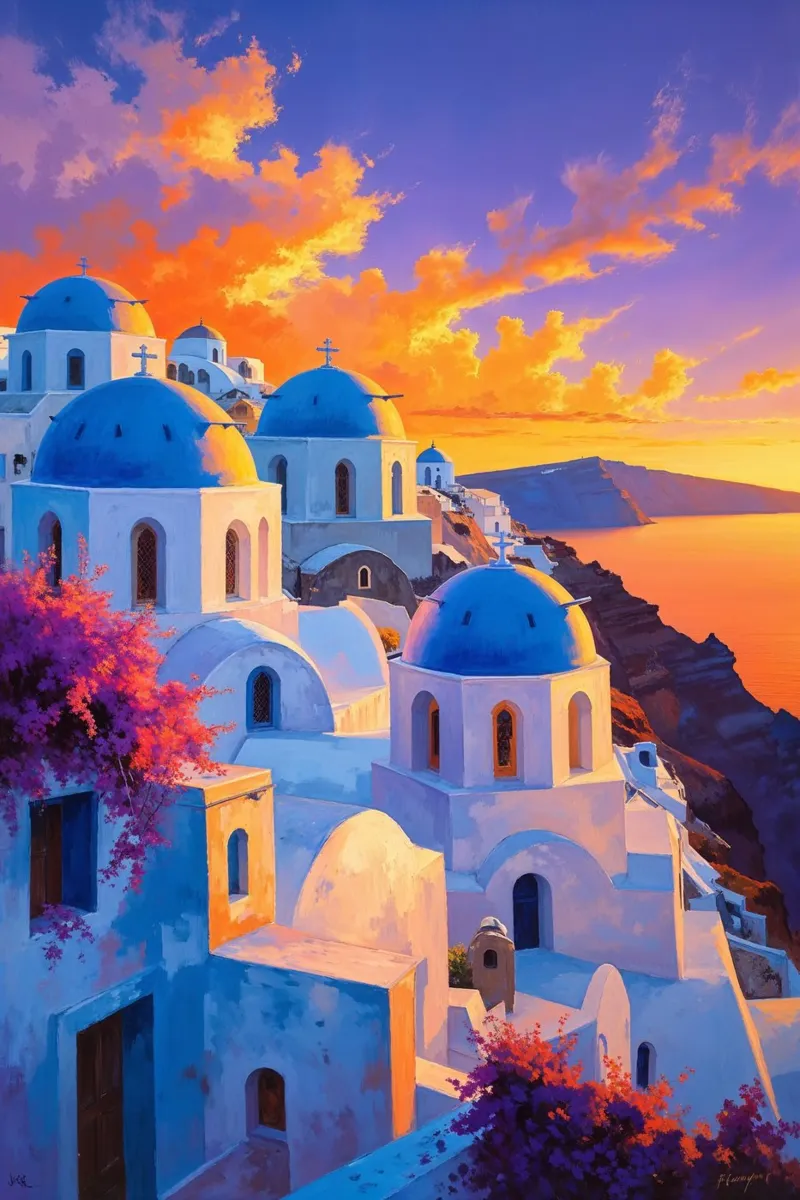 Santorini’s Timeless Elegance plexiglass da AlbertKlee
