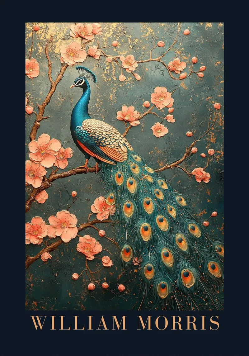 William Morris poster con telaio in alluminio da Botanical Art Studio