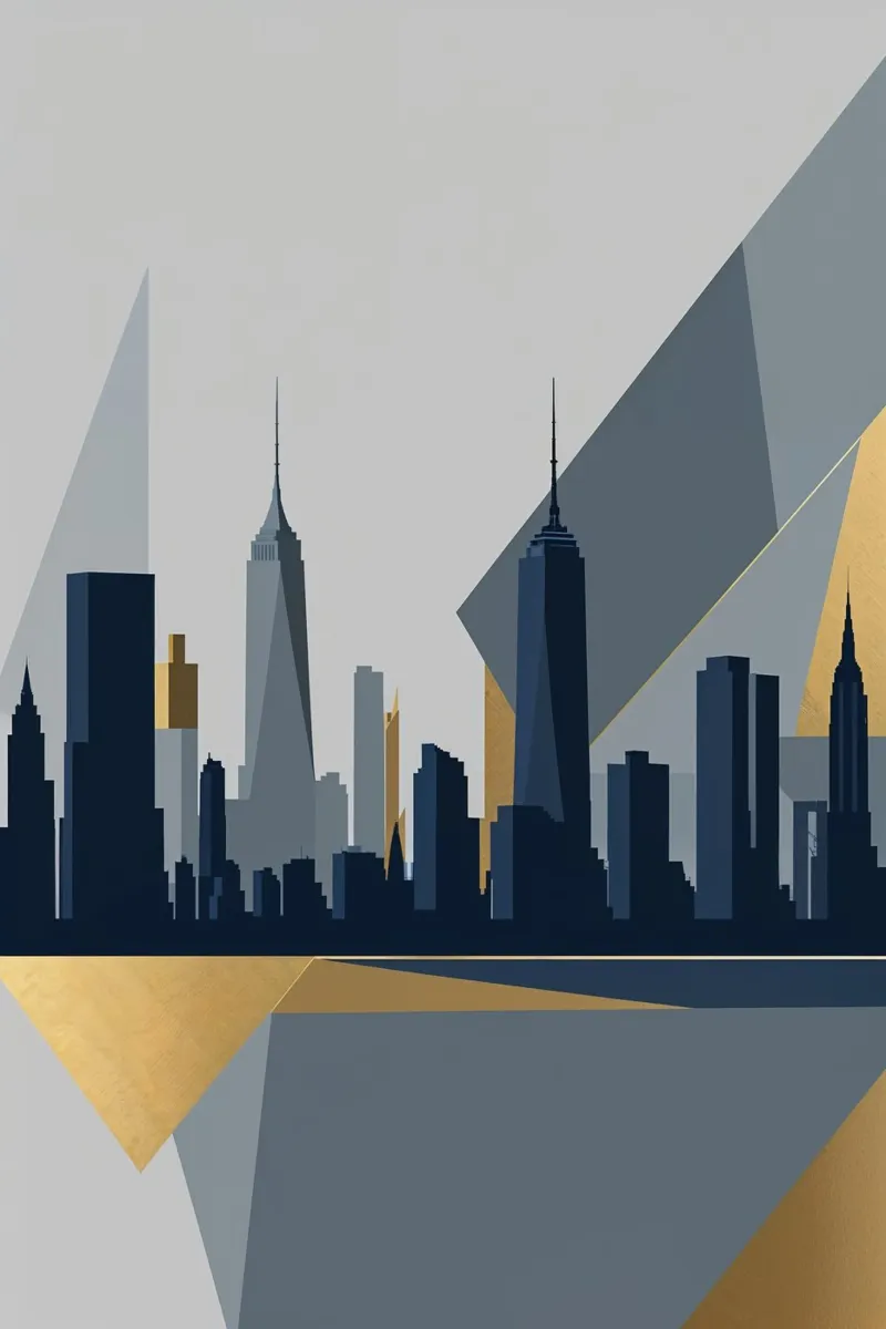 Empire State Meets Modern Geometry metacrilato de AlbertKlee